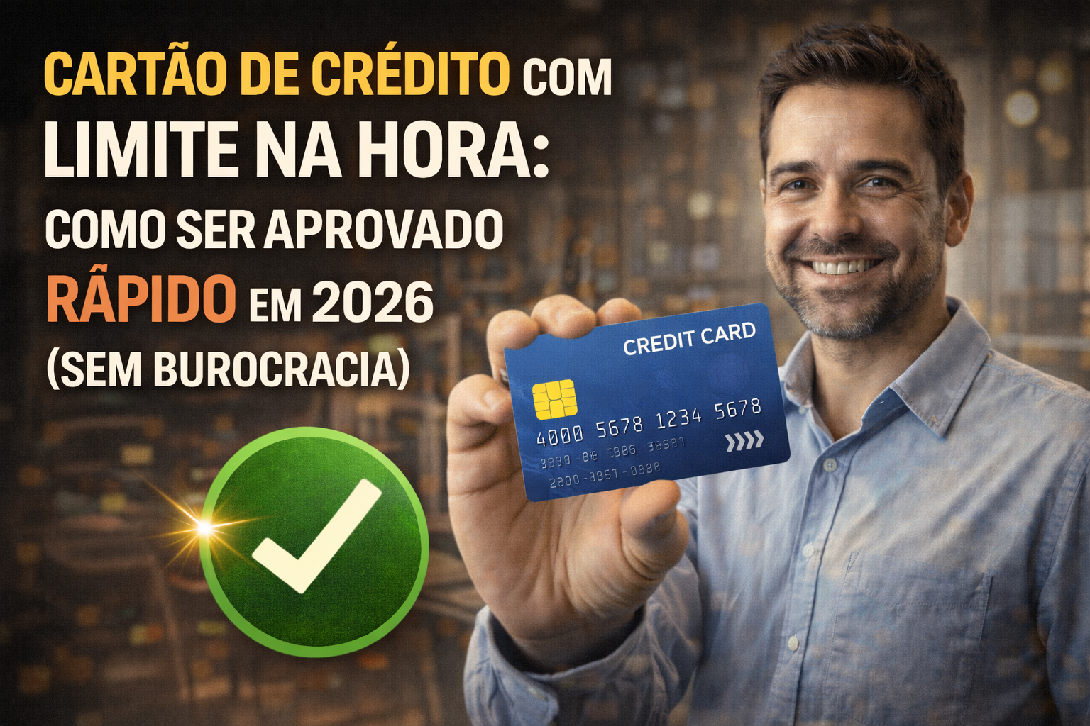 Cartão de Crédito com Limite na Hora: Como Ser Aprovado Rápido em 2026 (Sem Burocracia)