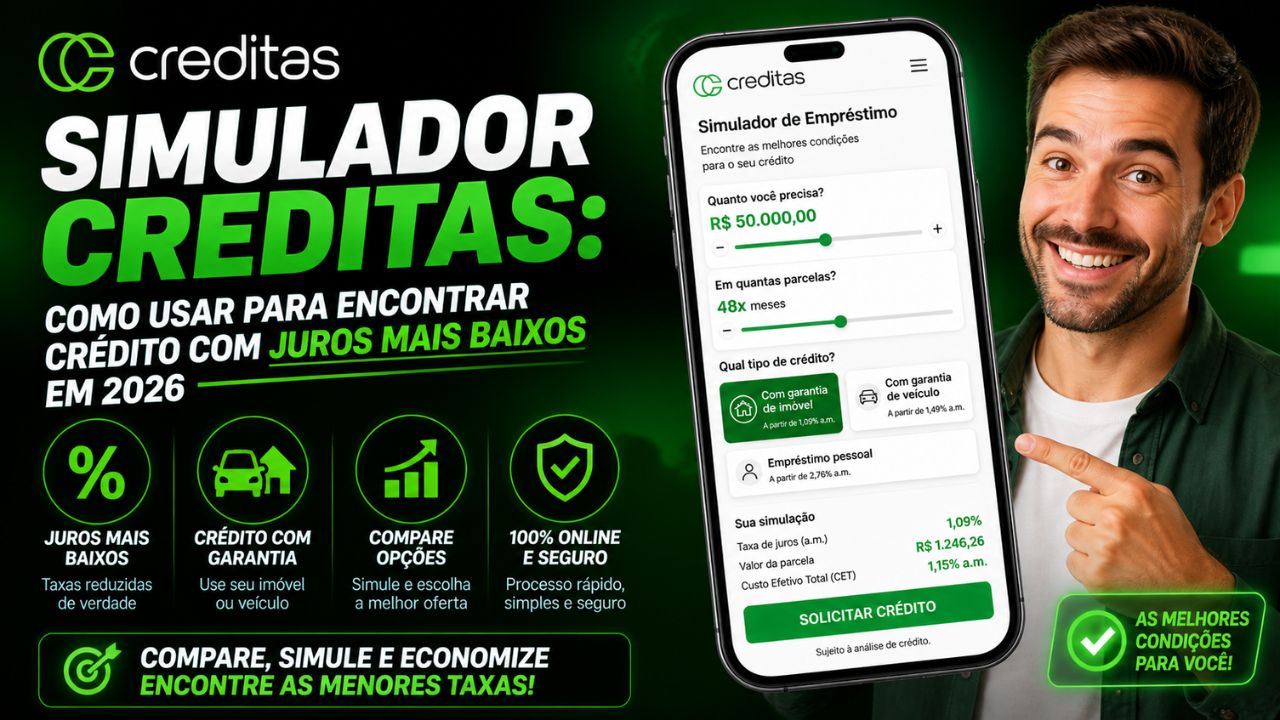 Simulador Creditas: como usar para encontrar crédito com juros mais baixos em 2026
