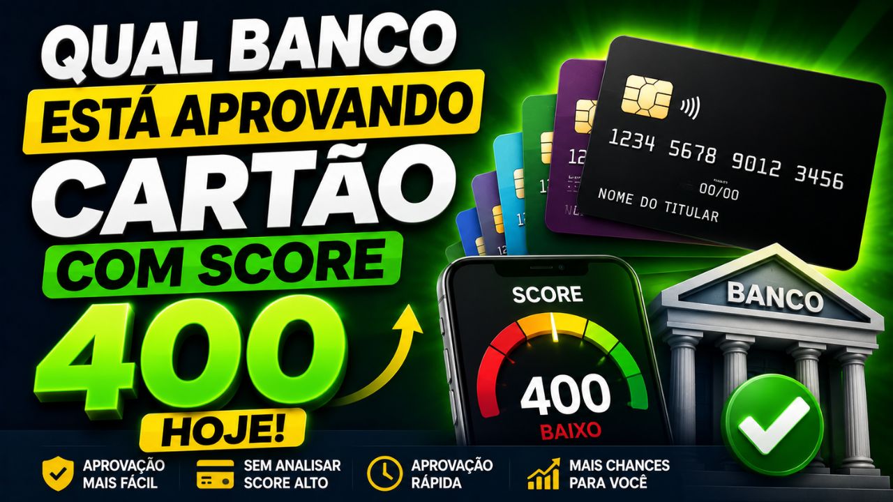 Liberar cartão de crédito com score 400 hoje: descubra qual banco está aprovando e aprenda a liberar limite alto agora!