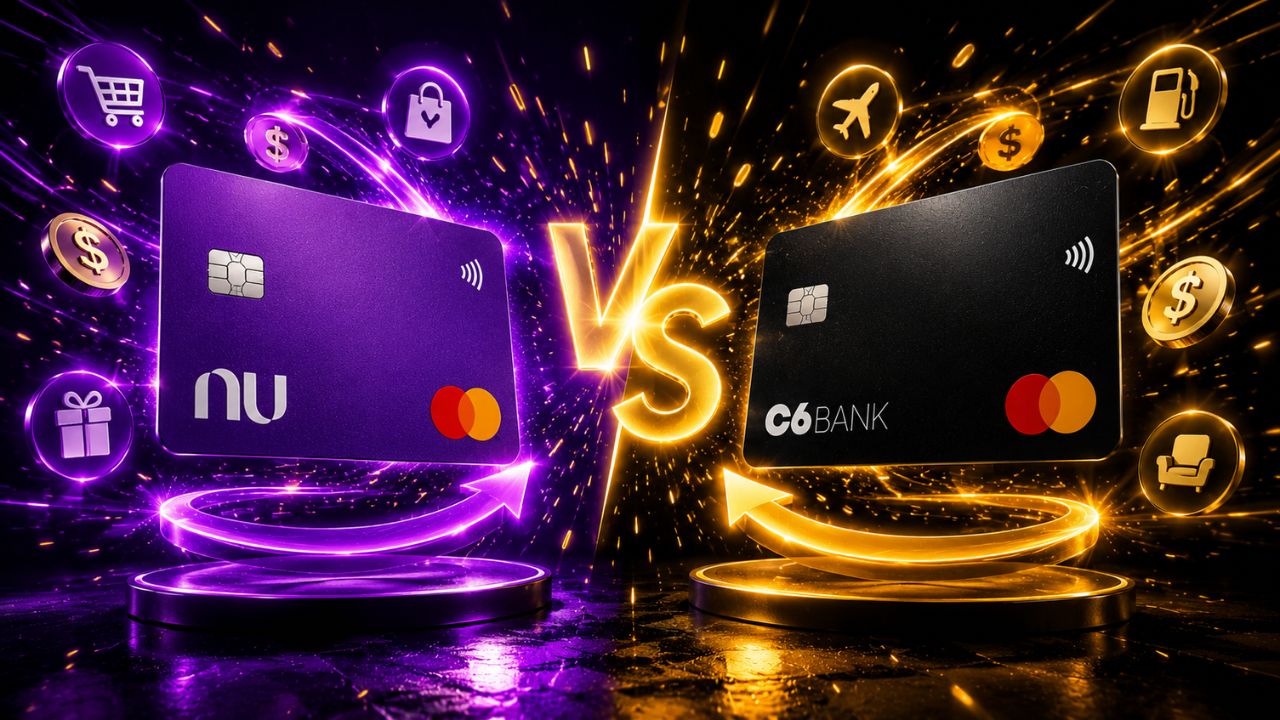 Nubank vs C6 Bank: qual tem o melhor cashback em 2026?