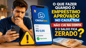 Empréstimo aprovado no Caixa Tem não cai na conta e saldo zerado: O que fazer