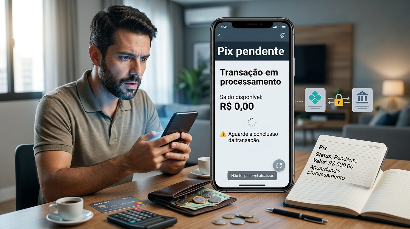 Pix pendente e dinheiro sumiu: o que fazer quando o app trava