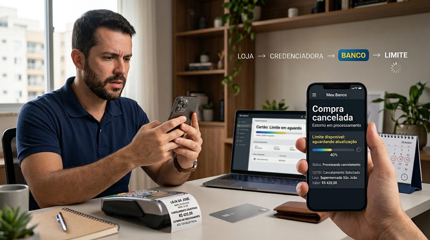 Compra cancelada ocupa o limite do cartão? Entenda os prazos