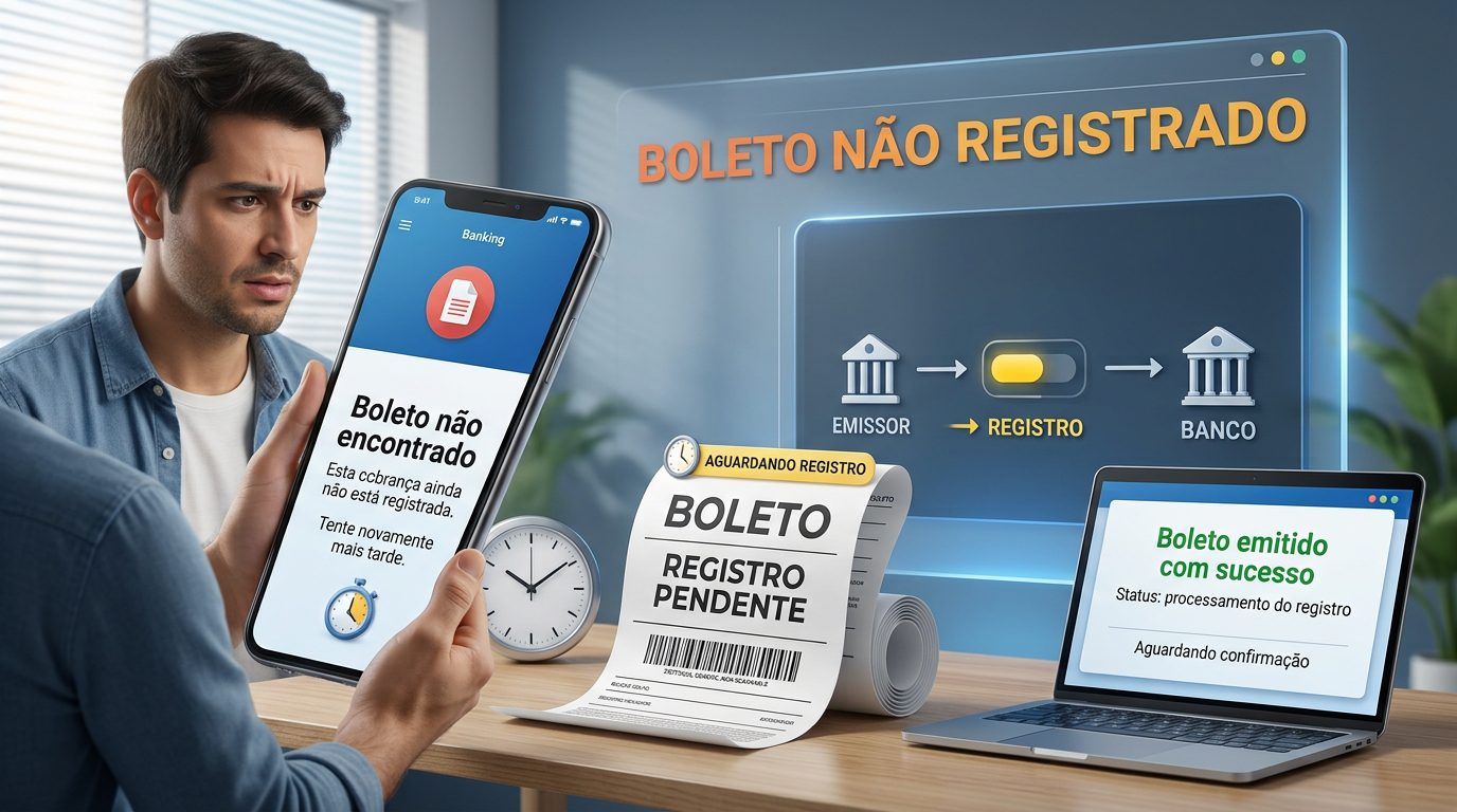 Erro de “boleto não registrado no CIP (Câmara Interbancária de Pagamentos)”: Quanto tempo esperar após a emissão